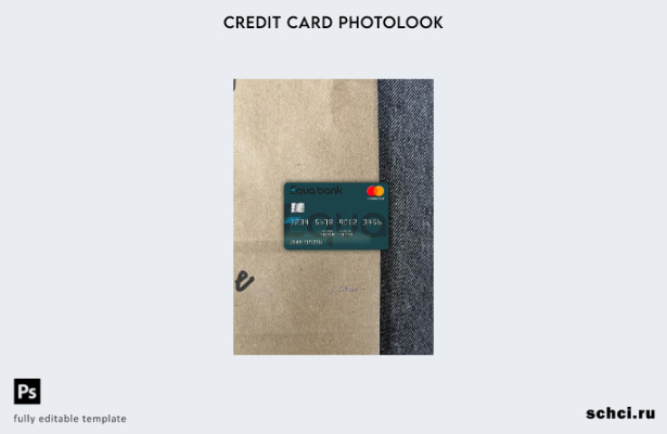 цифровая загрузка чешского Equa Bank Mastercard, фотоизображение, лицевой шаблон